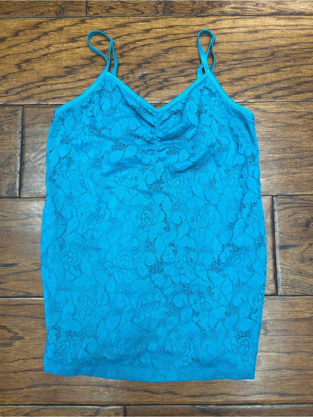 torrid Turquoise Lace Camisole with Floral Pattern - Picture 3 of 6